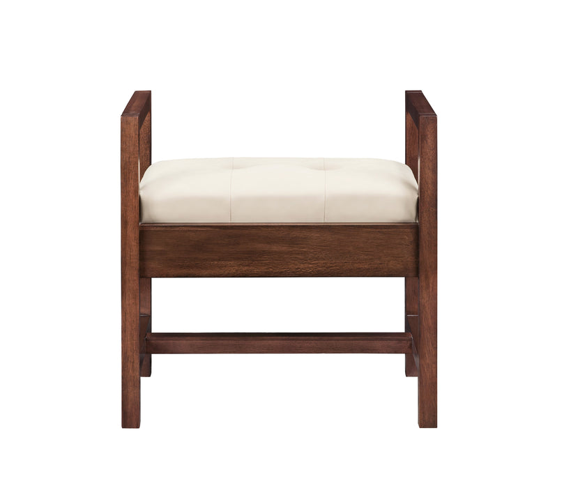 James Martin Addison 24.5" Bench, Mid-Century Acacia