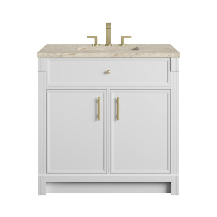 James Martin Bellshire 36" Single Bathroom Vanity, Bright White