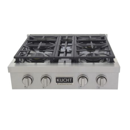 Kucht 30" 4 Burners Stainless Propane Cooktop, KFX309T/LP - S - Farmhouse Kitchen and Bath