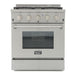 Kucht 30" Dual Fuel Stainless Range, Stainless Knobs, KRD306F - S - Farmhouse Kitchen and Bath