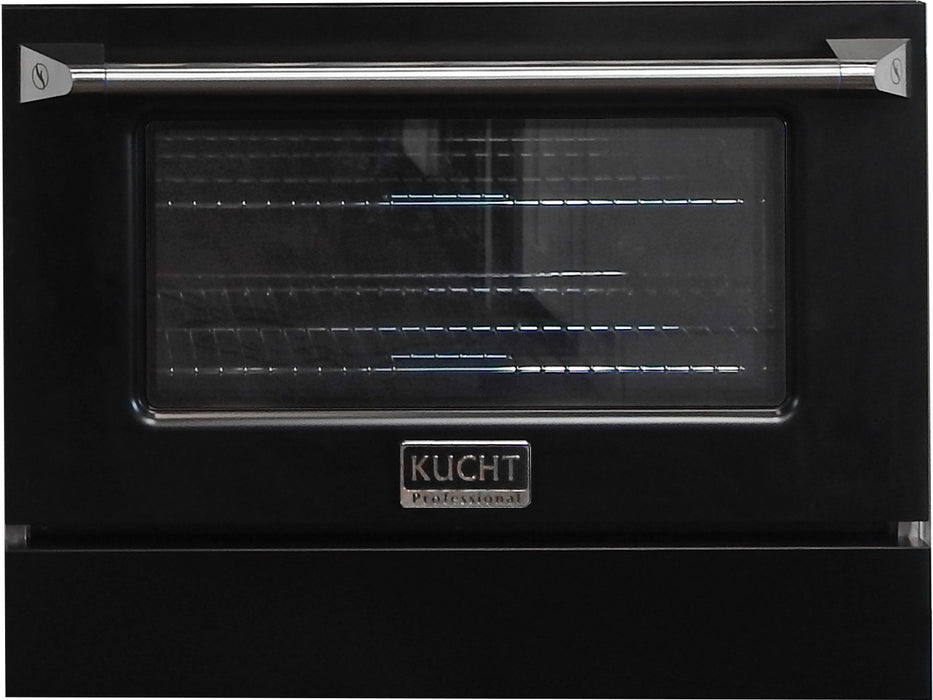 Kucht 30" Gas Range in Stainless Steel, Black Oven Door, KNG301 - K - Farmhouse Kitchen and Bath