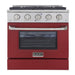 Kucht 30" Gas Range in Stainless Steel with Red Oven Door, KNG301 - R - Farmhouse Kitchen and Bath