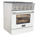 Kucht 30" Gas Range in Stainless Steel with White Oven Door, KNG301 - W - Farmhouse Kitchen and Bath