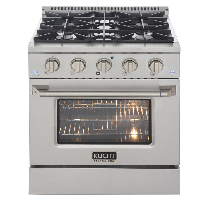 Kucht 30” Pro - Style Kitchen Dual Fuel Range - KDF302 - B - Farmhouse Kitchen and Bath