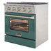 Kucht 30" Propane Range, Stainless Steel, Green Oven Door, KNG301/LP - G - Farmhouse Kitchen and Bath