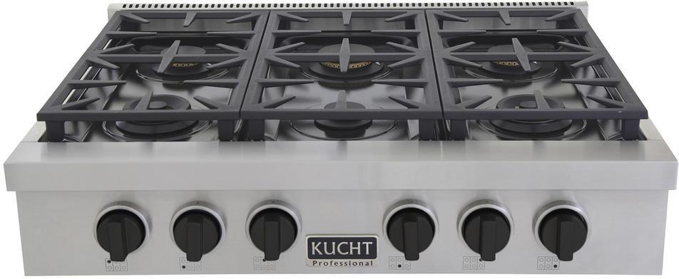 KUCHT 36 Inch Gas Sealed Burner Rangetop - KFX369T - K - Farmhouse Kitchen and Bath