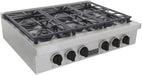 KUCHT 36 Inch Gas Sealed Burner Rangetop - KFX369T - K - Farmhouse Kitchen and Bath