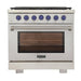 KUCHT 36 Inch Natural Gas, All Gas Freestanding Range in Stainless Steel KFX360 - B - Farmhouse Kitchen and Bath