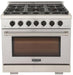 KUCHT 36 Inch Natural Gas, All Gas Freestanding Range in Stainless Steel KFX360 - K - Farmhouse Kitchen and Bath