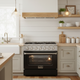 Kucht 36" Propane Range in Stainless Steel, Black Door, KNG361/LP-K