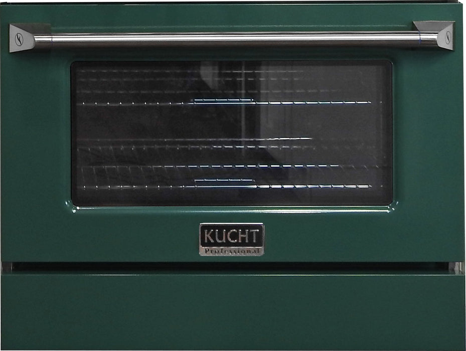 Kucht 36" Propane Range, in Stainless Steel, Green Door, KNG361/LP - G - Farmhouse Kitchen and Bath