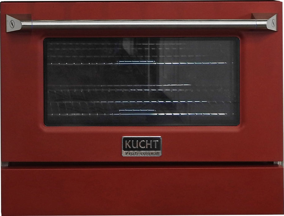 Kucht 36" Propane Range in Stainless Steel, Red Door, KNG361/LP - R - Farmhouse Kitchen and Bath