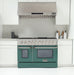 Kucht 48" Gas Range in Stainless Steel with Green Oven Doors, KNG481 - G - Farmhouse Kitchen and Bath