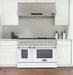 Kucht 48" Propane Range in Stainless Steel, White Doors, KNG481/LP - W - Farmhouse Kitchen and Bath
