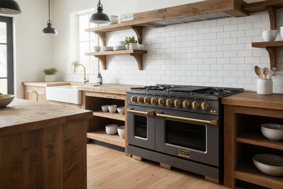 Kucht Gemstone Professional 48 in. 6.7 cu. ft. Natural Gas Range with ...