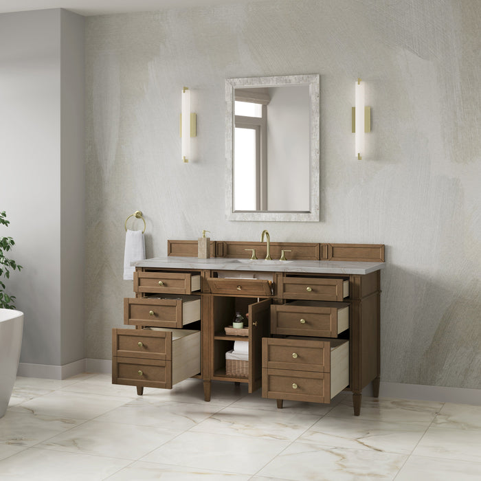 James Martin Brittany 60" Single Bathroom Vanity, Pecan
