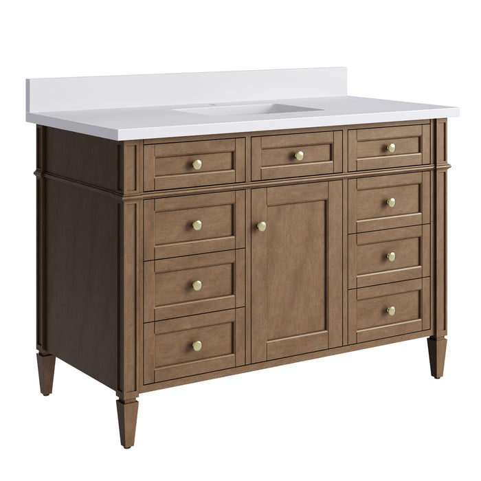 James Martin Brittany 48" Single Bathroom Vanity, Pecan