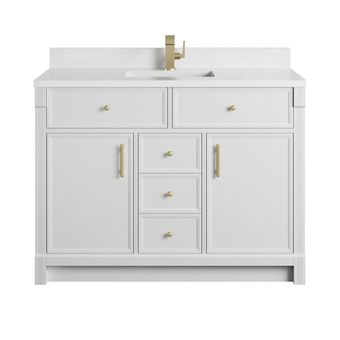 James Martin Bellshire 48" Single Bathroom Vanity, Bright White