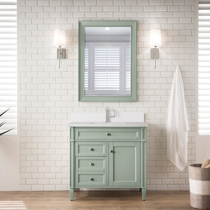 James Martin Brittany 36" Single Bathroom Vanity, Sage Green