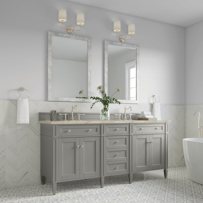 James Martin Brittany 72" Double Bathroom Vanity, Urban Gray