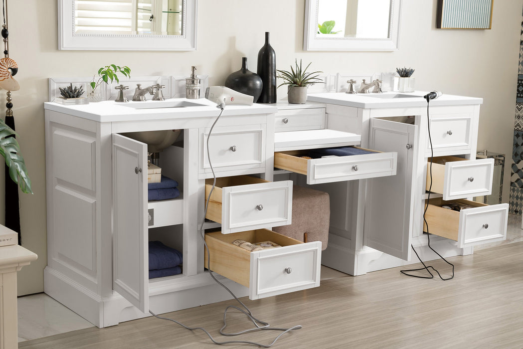 James Martin De Soto 94" Double Bathroom Vanity, Bright White