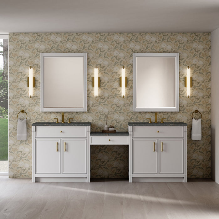 James Martin Bellshire 96" Double Bathroom Vanity, Bright White
