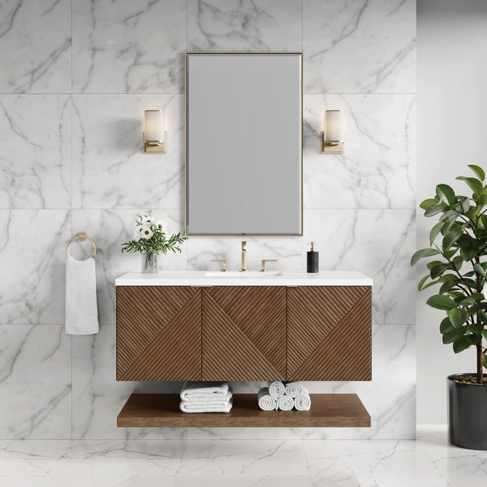 James Martin Marcello 48" Floating Single Bathroom Vanity, Chestnut