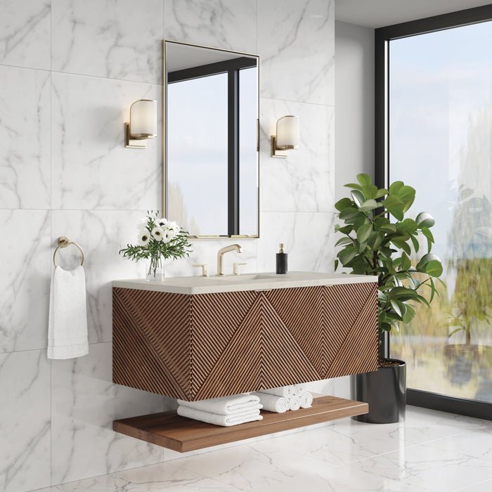 James Martin Marcello 48" Floating Single Bathroom Vanity, Chestnut