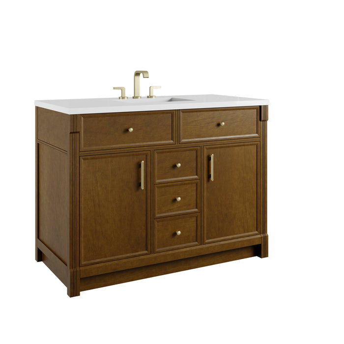 James Martin Bellshire 48" Single Bathroom Vanity, Honey Oak