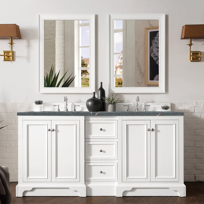 James Martin De Soto 72" Double Bathroom Vanity, Bright White