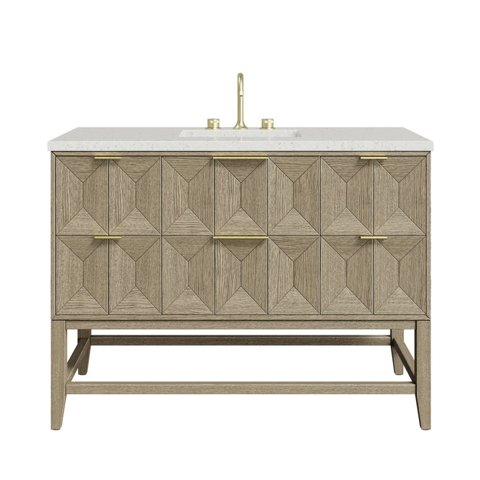 James Martin Emmeline 48" Single Bathroom Vanity, Pebble Oak