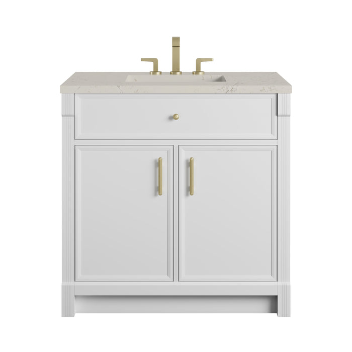 James Martin Bellshire 36" Single Bathroom Vanity, Bright White
