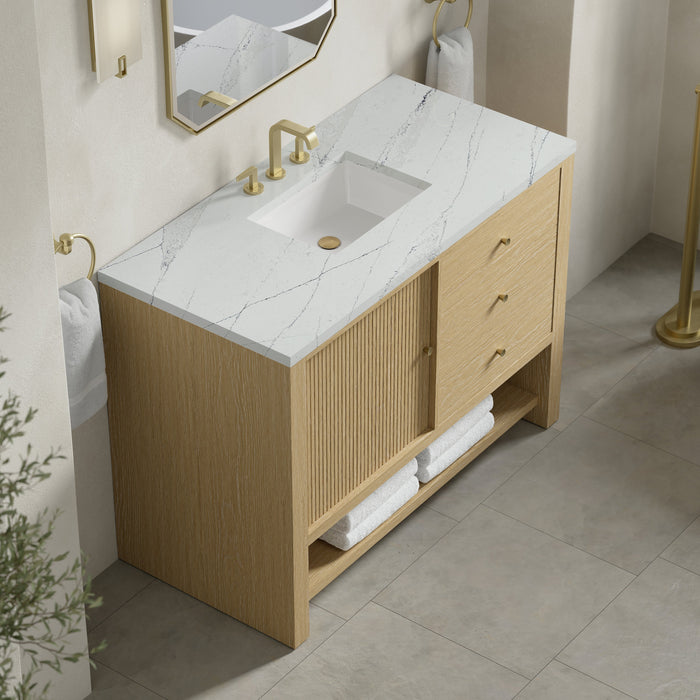 James Martin Marigot 48" Single Bathroom Vanity, Sunwashed Oak