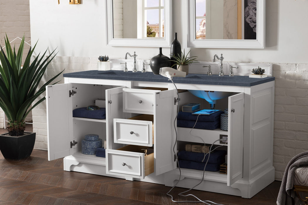 James Martin De Soto 72" Double Bathroom Vanity, Bright White