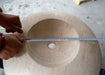 light travertine natural stone ufo shape sink honed and filled SKU NTRSTC17 Size (D)21" (H)6" diamater measure view