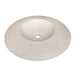 light travertine natural stone ufo shape sink honed and filled SKU  NTRSTC17 Size (D)21" (H)6" perspective view product shot