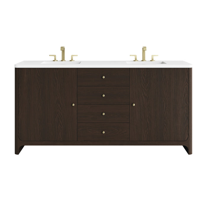 James Martin Gracyn 72" Double Bathroom Vanity, Sable