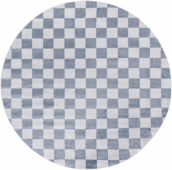 Alie Blue Checkered Area Rug