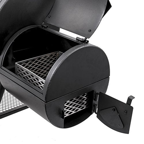 Longhorn Reverse Flow Smoker, Black - Farmhouse Kitchen and Bath