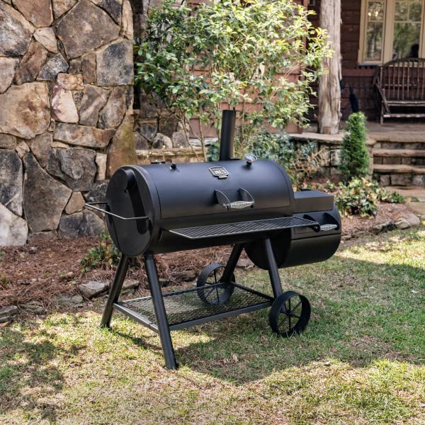 Longhorn Reverse Flow Smoker, Black - Farmhouse Kitchen and Bath