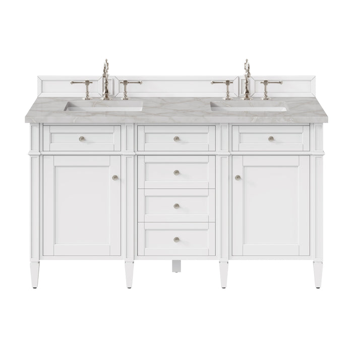 James Martin Brittany 60" Double Bathroom Vanity, Bright White