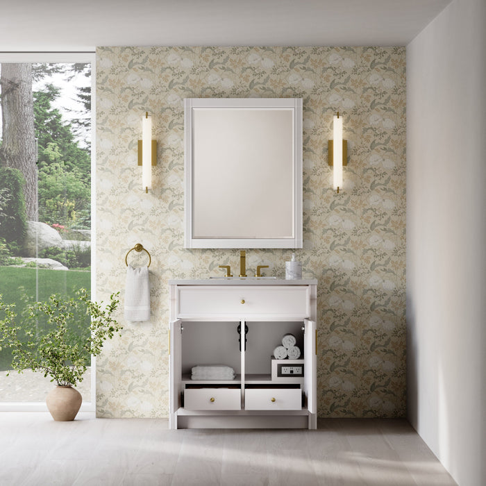 James Martin Bellshire 36" Single Bathroom Vanity, Bright White