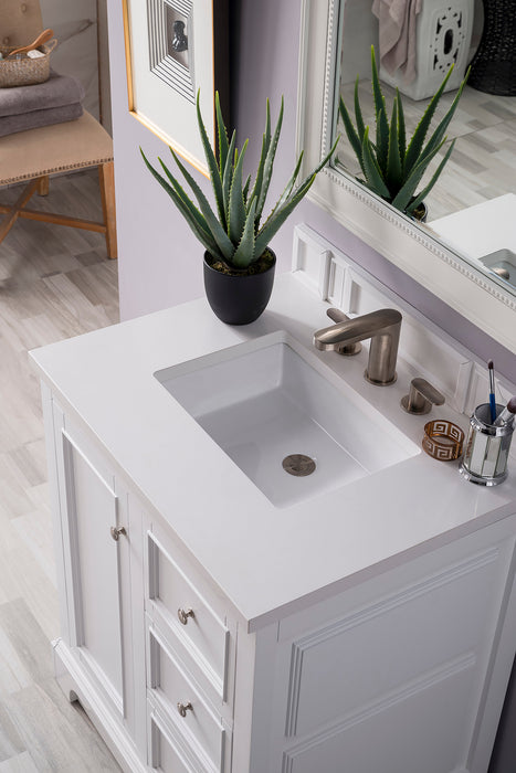 James Martin De Soto 30" Single Bathroom Vanity, Bright White