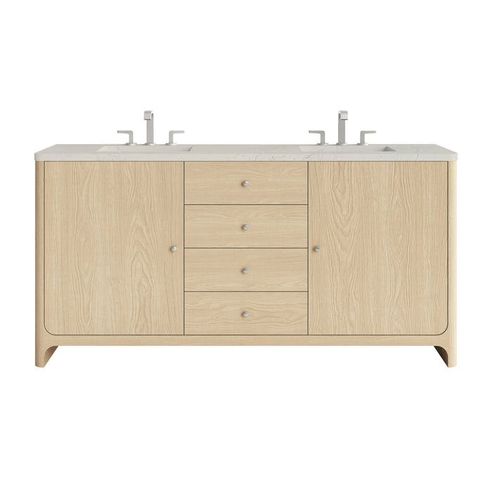 James Martin Gracyn 72" Double Bathroom Vanity, Coastal Driftwood