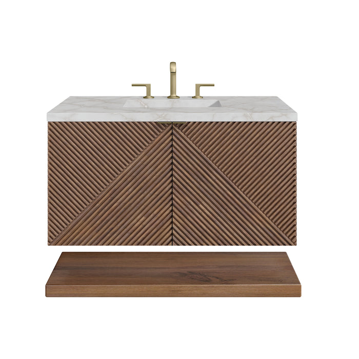 James Martin Marcello 36" Floating Single Bathroom Vanity, Chestnut