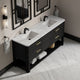 James Martin Lucian 72" Double Bathroom Vanity, Carbon Oak