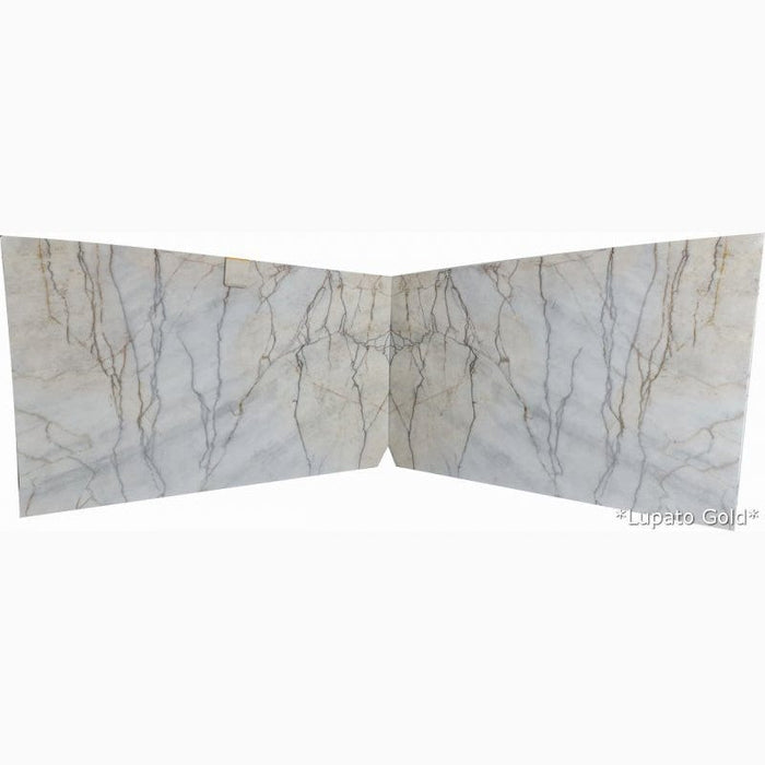 Lupato Gold White Bookmatching Marble Slabs Polished - Livfloors Collection