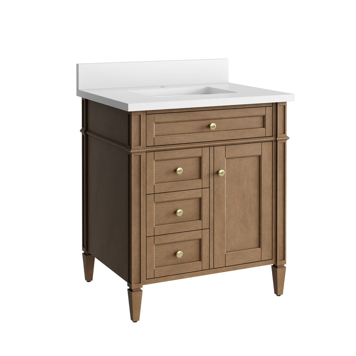 James Martin Brittany 30" Single Bathroom Vanity, Pecan