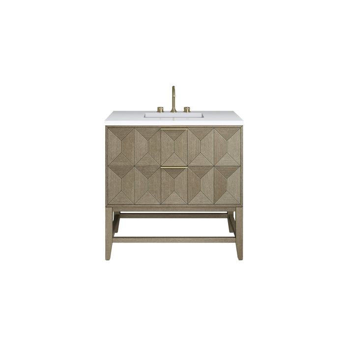 James Martin Emmeline 36" Single Bathroom Vanity, Pebble Oak