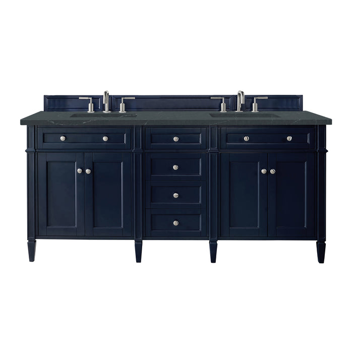 James Martin Brittany 72" Double Bathroom Vanity, Victory Blue